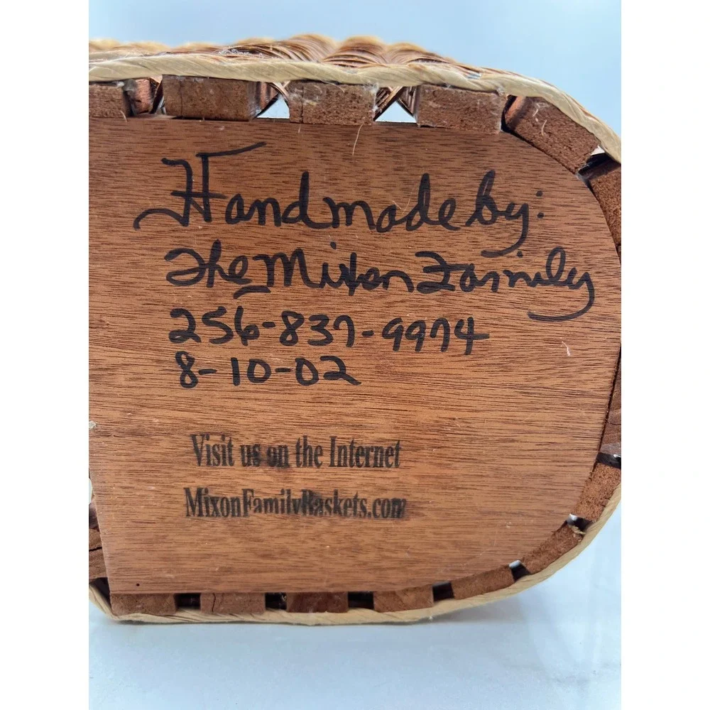 Mixon Family Baskets Handmade Wood Stair Basket Woven Step Storage Handle 2002